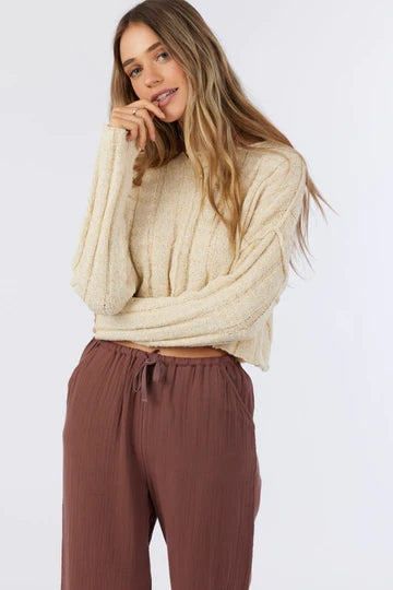 Beige Knit Crop Sweater