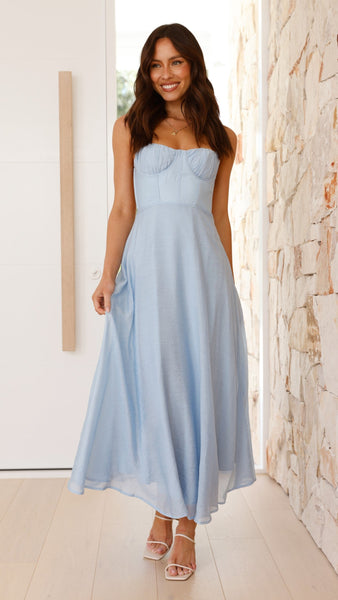 Rahima Maxi Dress - Blue