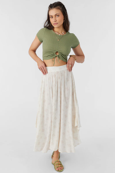 Dainty Floral Midi Skirt